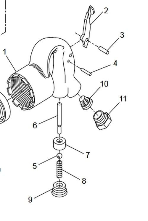 Ingersoll Rand HH-1B Chipping Hammer Handle Assembly "A" Series and "W" Series