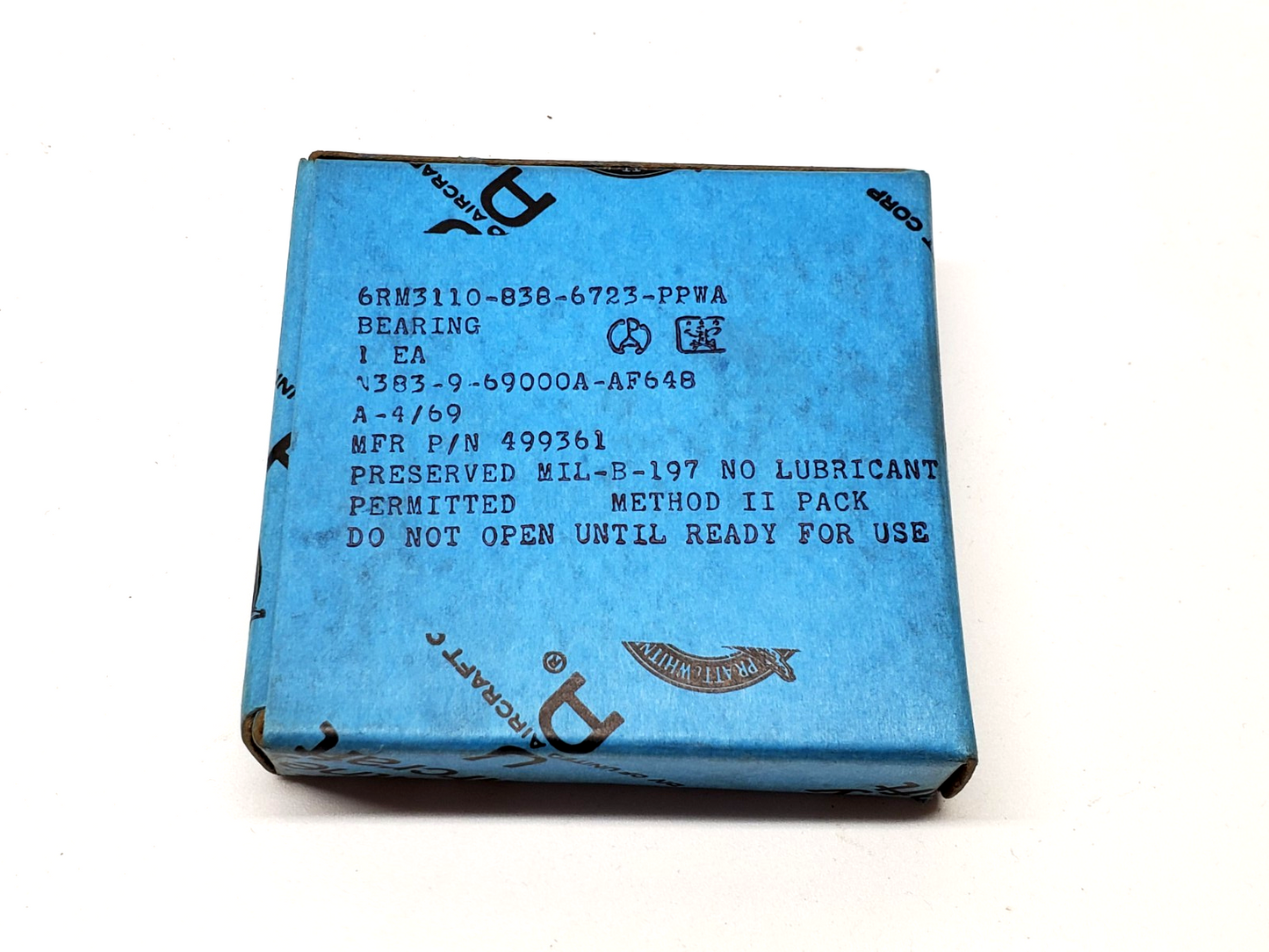 1 ea. Pratt & Whitney JT8D Jet Engine Bearing P/N 499361 NOS 1969 Aviation