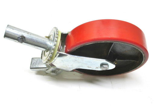 1 EA. 8" x 2" Urethane / Steel Swivel Caster W/ Brake B&B Pipe MFG NOS