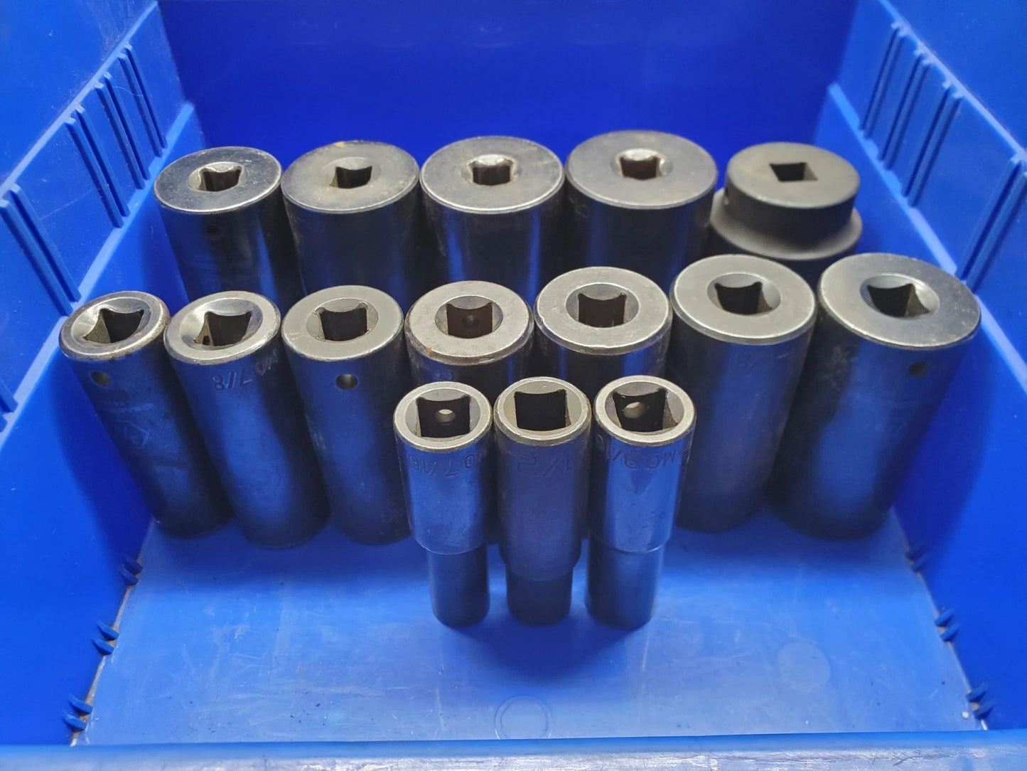 15-PCS GearWrench + More 7/16" to 1-9/16" Deep Impact Socket Set, 1/2" Drive.
