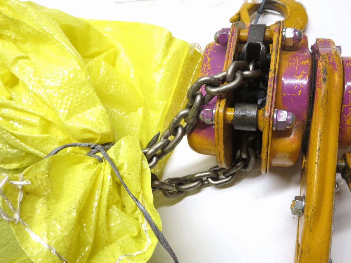 1 EA. Harrington LB008-10 3/4 ton Lever Chain Hoist 10 Ft Lift W/ Load Cert.