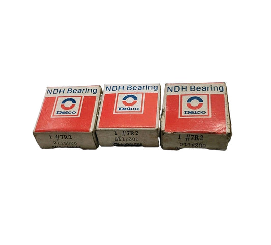 (LOT OF 3) NDH Delco Bearing # 7R2 NOS USA