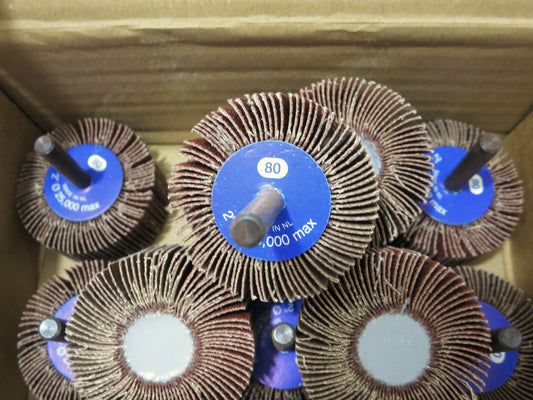Garryson G10024 2" x 1" Premium Flap Wheel 80 Grit BOX of 10 Premium MADE IN NL