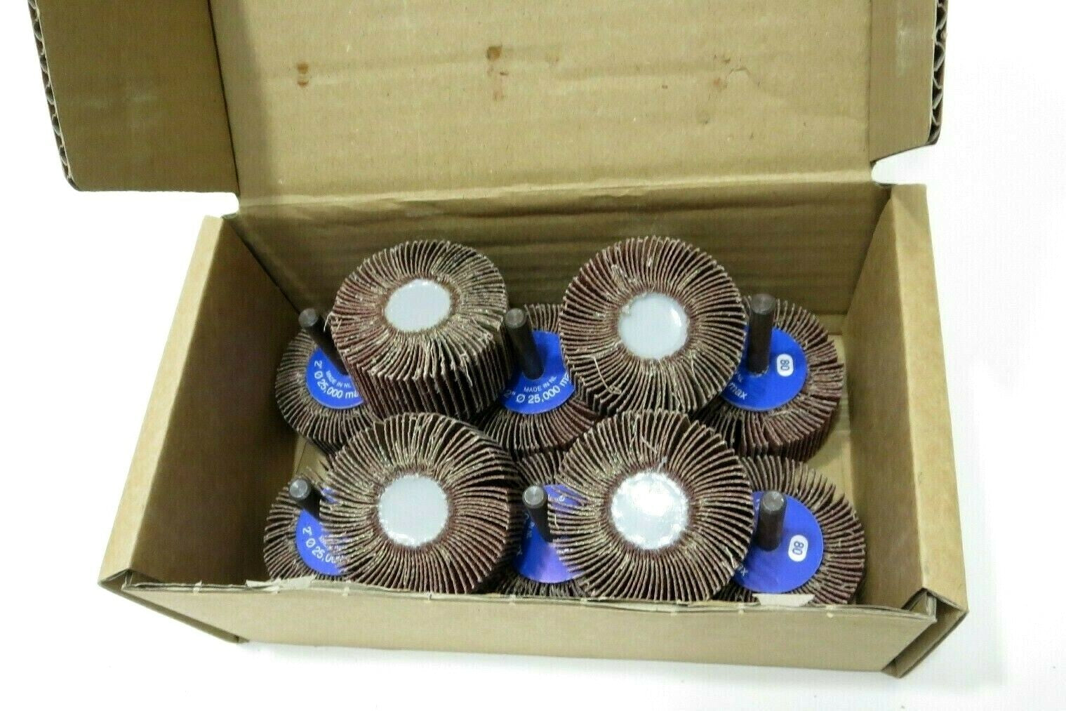 Garryson G10024 2" x 1" Premium Flap Wheel 80 Grit BOX of 10 Premium MADE IN NL