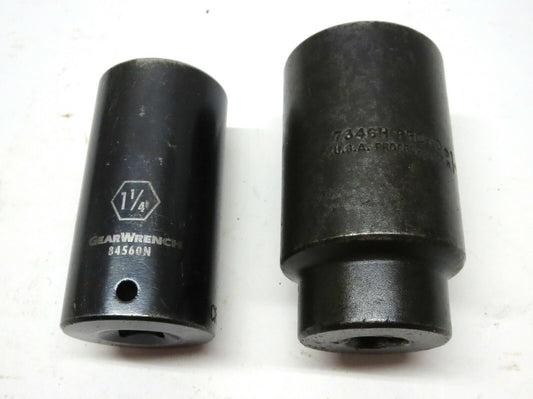 Deep Impact Sockets Proto 7346H 1-7/16" & GearWrench 84560N 1-1/4", 1/2" Dr.