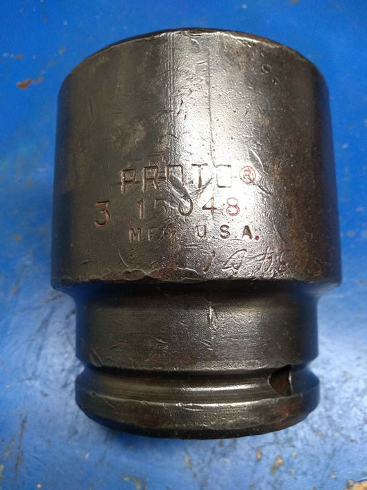 PROTO 3 in. Impact Socket 1-1/2" Drive J 15048 6-Point 3" Made in USA