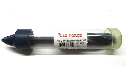 Cle-Force C68706 1" HSS S&D Drill Bit 3-Flats 1/2" x 1-1/2" Shank Cle-Line
