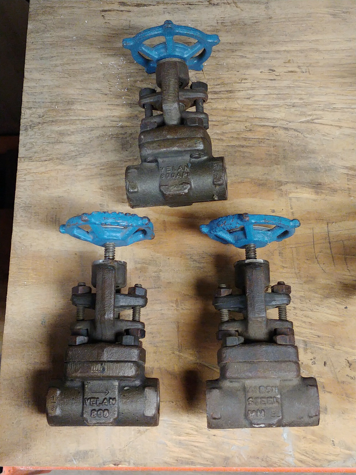 LOT of 3 EA VELAN 3/8 in Socketweld Steel Gate Valves, 800 psi, 3/8" W02-074B-02