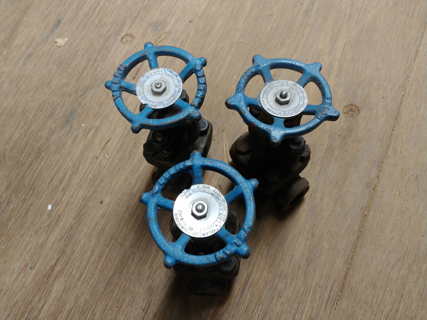 LOT of 3 EA VELAN 3/8 in Socketweld Steel Gate Valves, 800 psi, 3/8" W02-074B-02