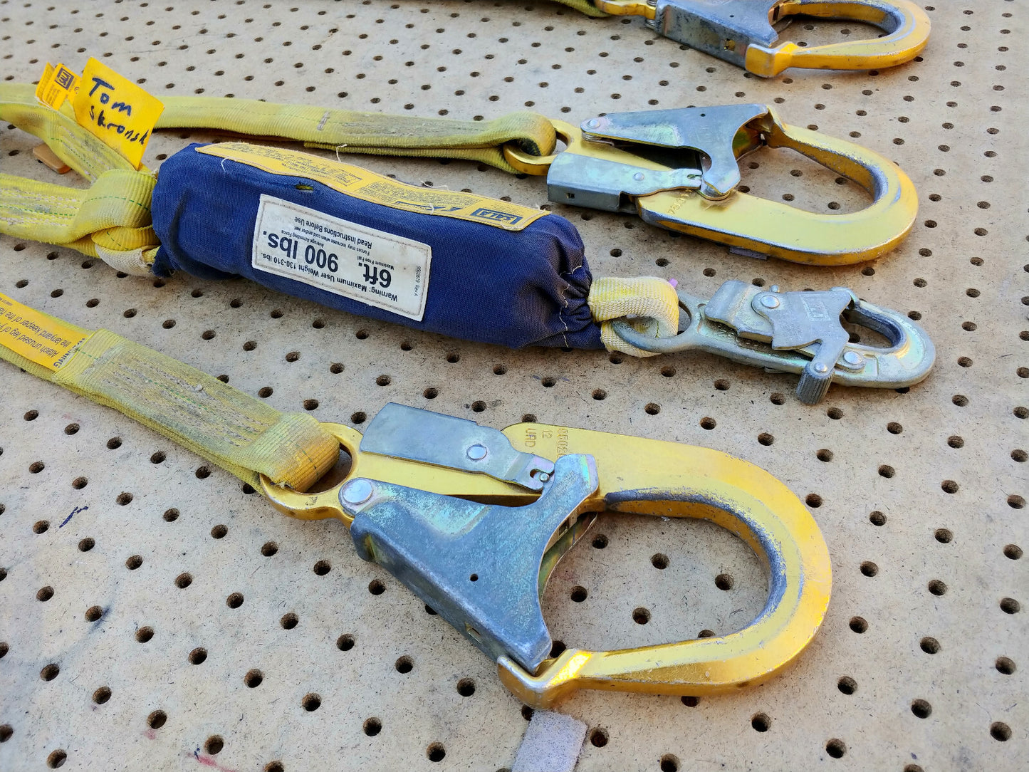 1 EA. DBI-SALA EZ STOP 2 Twin Leg Shock Absorbing Lanyard 1241219 Aluminum Hooks