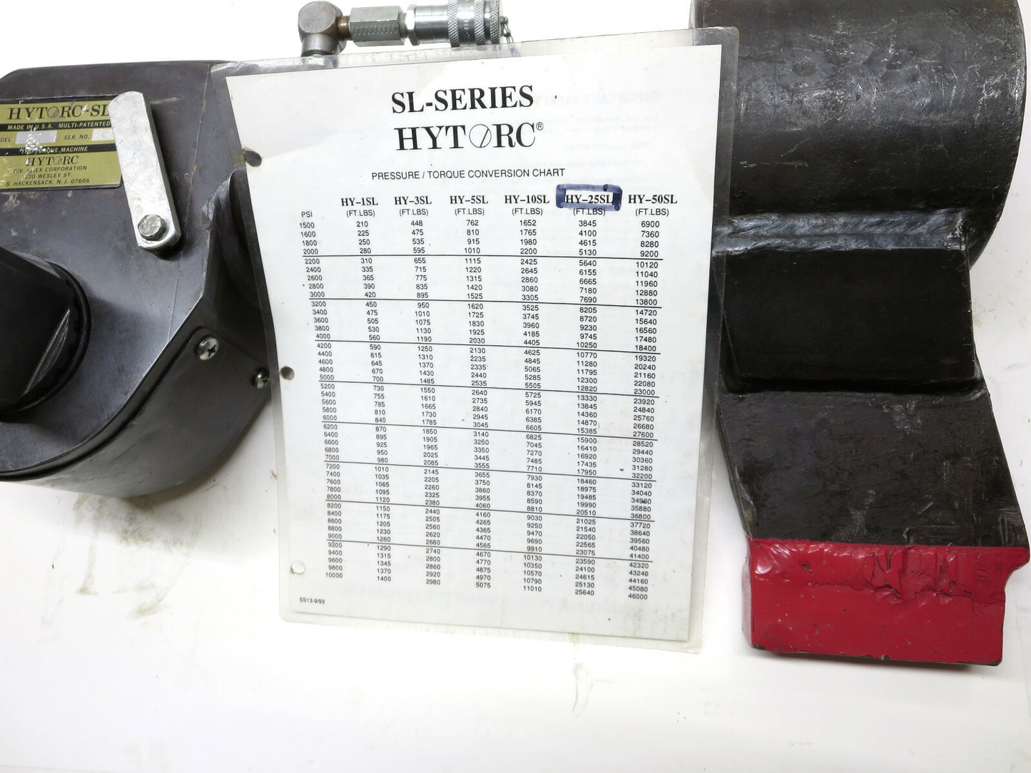 HYTORC HY-25SL Hydraulic Torque Wrench 25 SL 2-1/2 in. Drive 25,640 Max. FT LBS