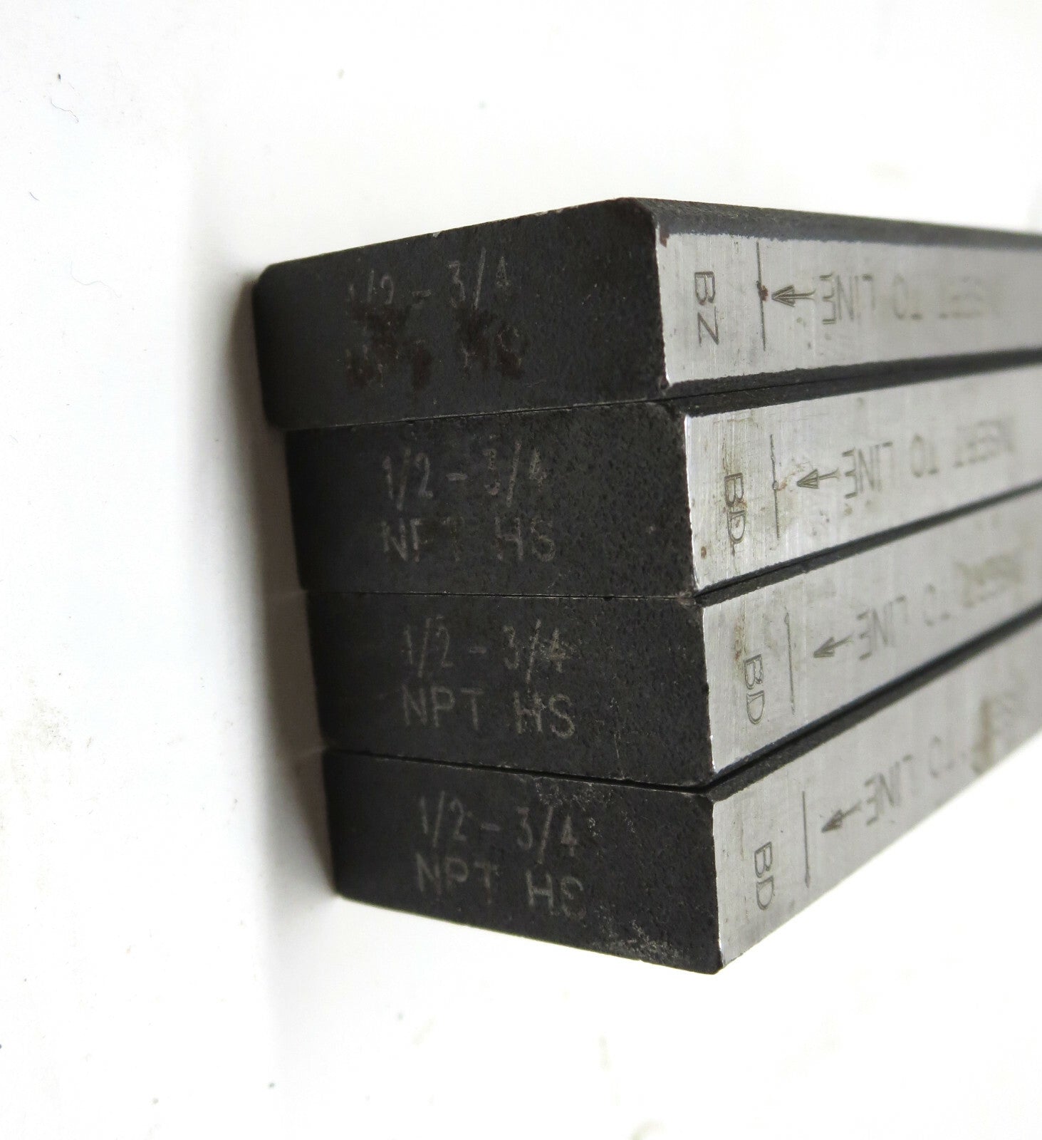 RIDGID 1/2 - 3/4 in. NPT HS Threading Dies LOT OF 4 (1 Duplicate) # 1, 2, 2, 4