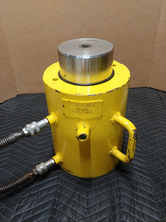 Republic Hydraulics Double Acting 250 Ton 3" Hydraulic Cylinder Porta Power Ram