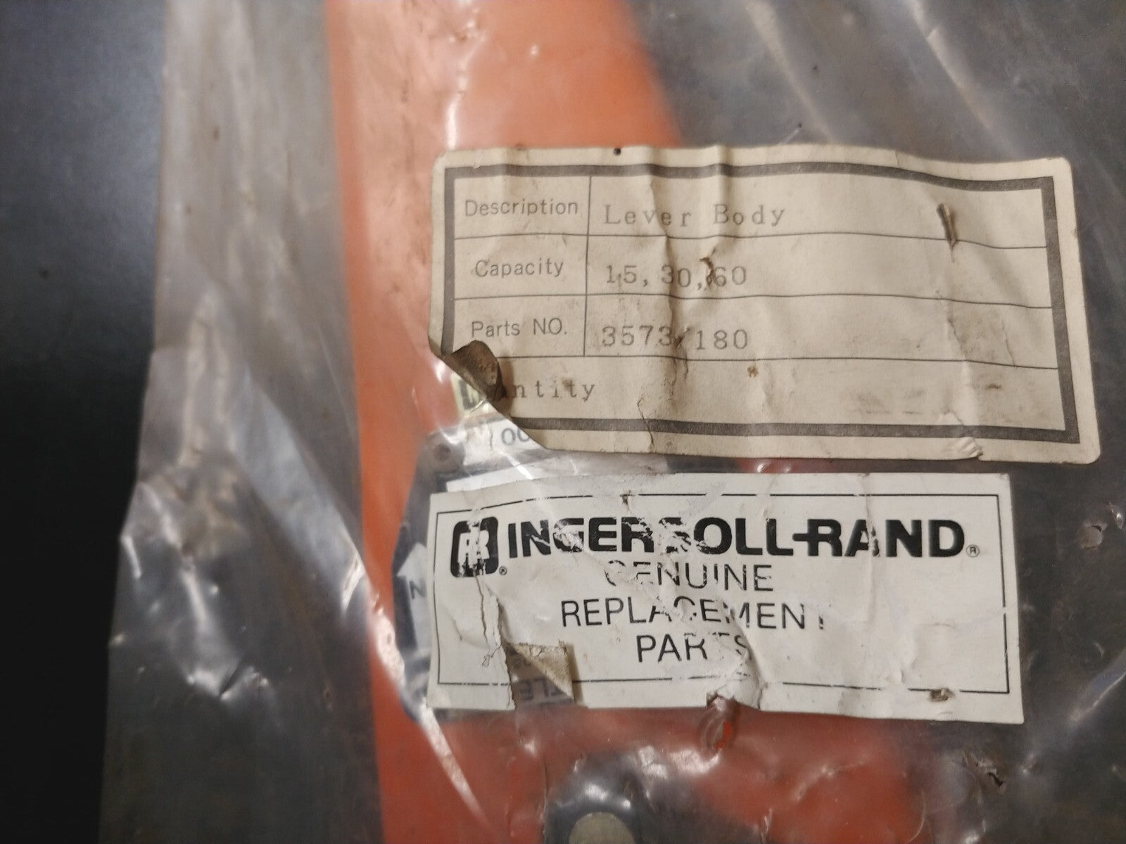 New Beebe Ingersoll Rand R3-300 p/n 3753180 Lever Body Ass'y 1.5 t, 3 t, 6 t 