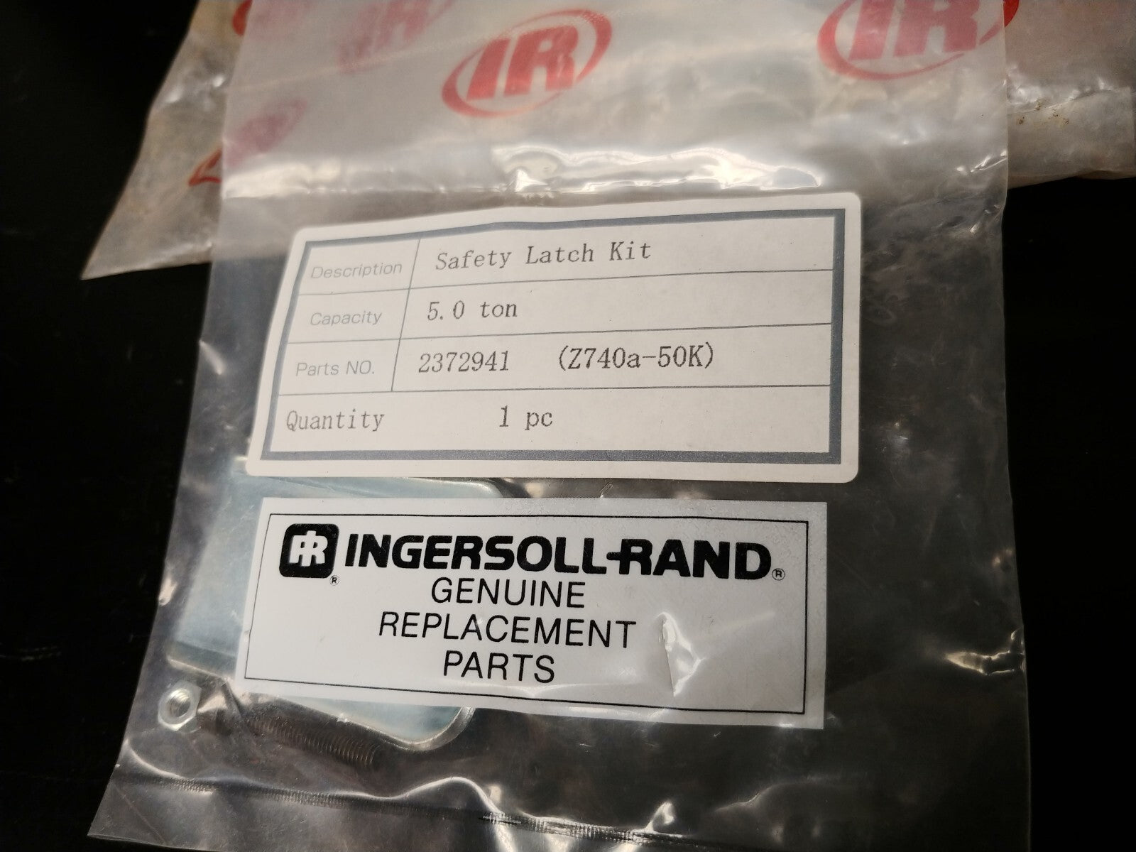 Ingersoll Rand Hook Latch Kit P/N 2372941 5 ton VL2 / MCH5 Chain Hoists