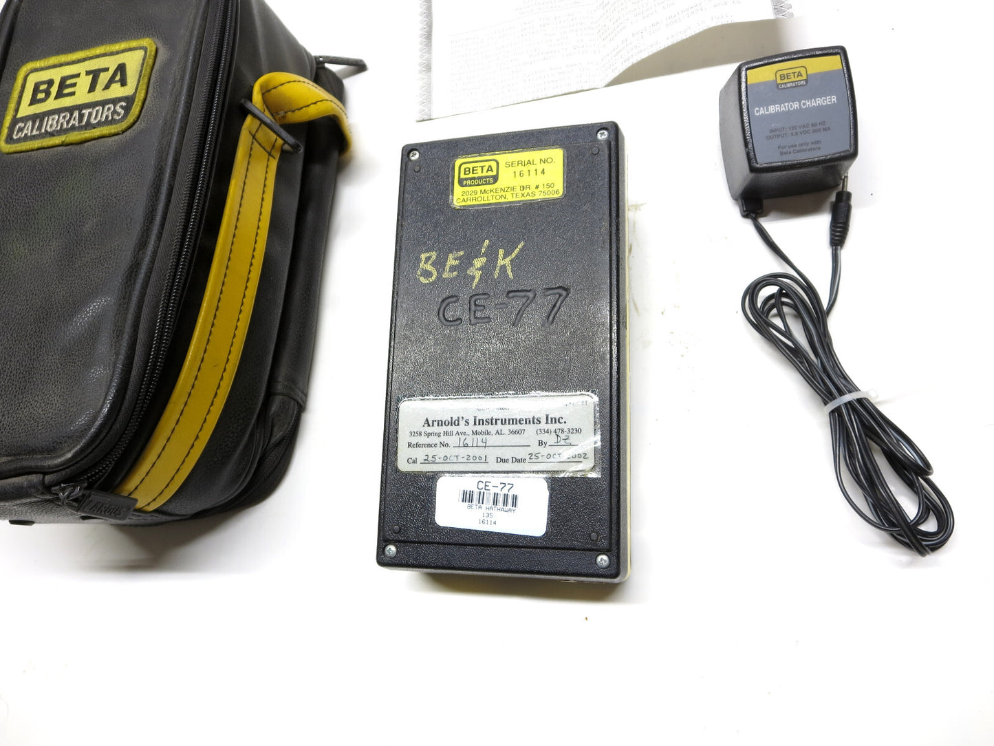 Beta 135 DC Frequency Calibrator w/ Case, Charger, S/N 16114