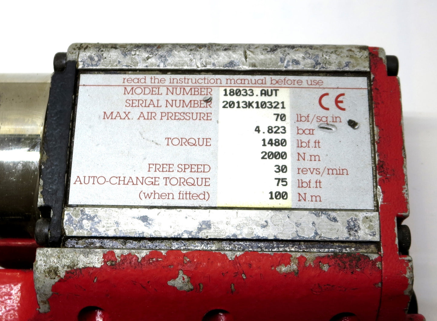 PneuTorque PT 72/2000 Auto 2 speed P/N 18033.AUT 1 in. Drive 1,480 FT LBS Norbar