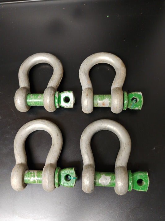 LOT of 4 Van Beest GP (G-4161) 7/8 in. Screw Pin Anchor Shackles 6.5 Ton Holland
