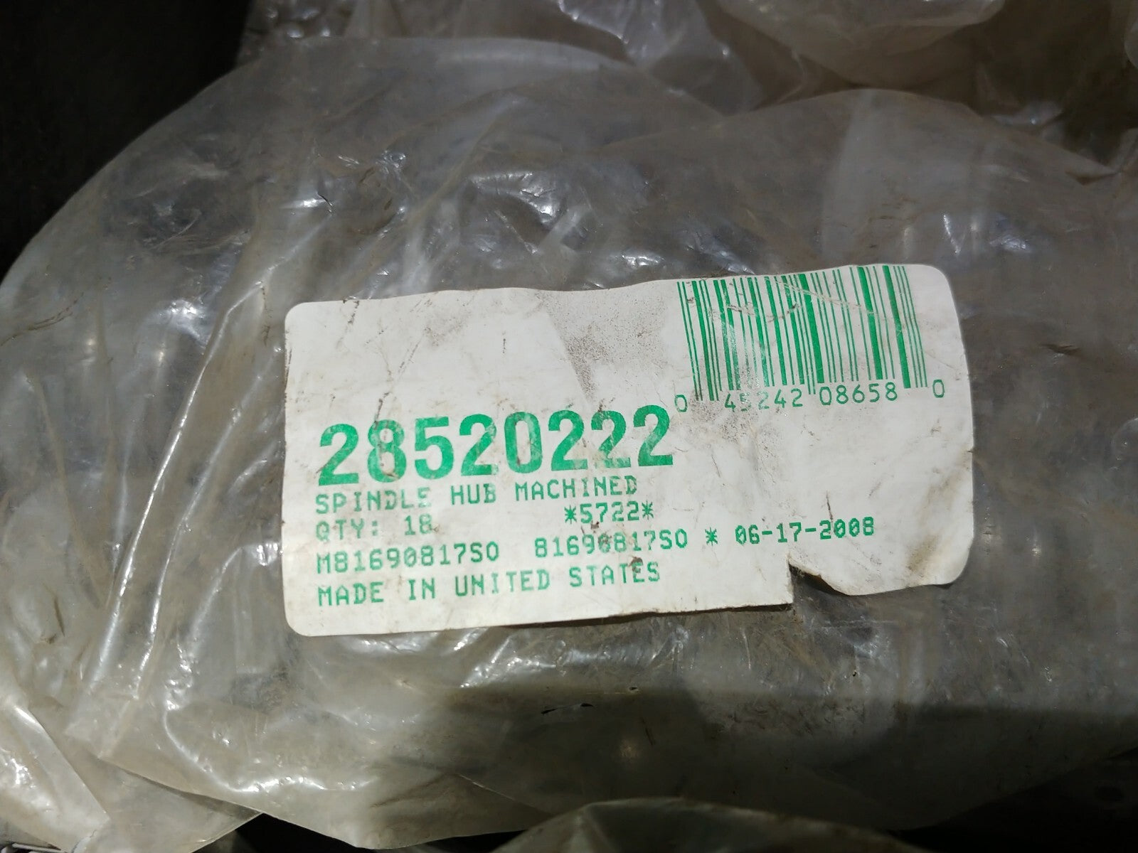 1 ea. New Milwaukee 28-52-0222 Spindle Hub Made in USA