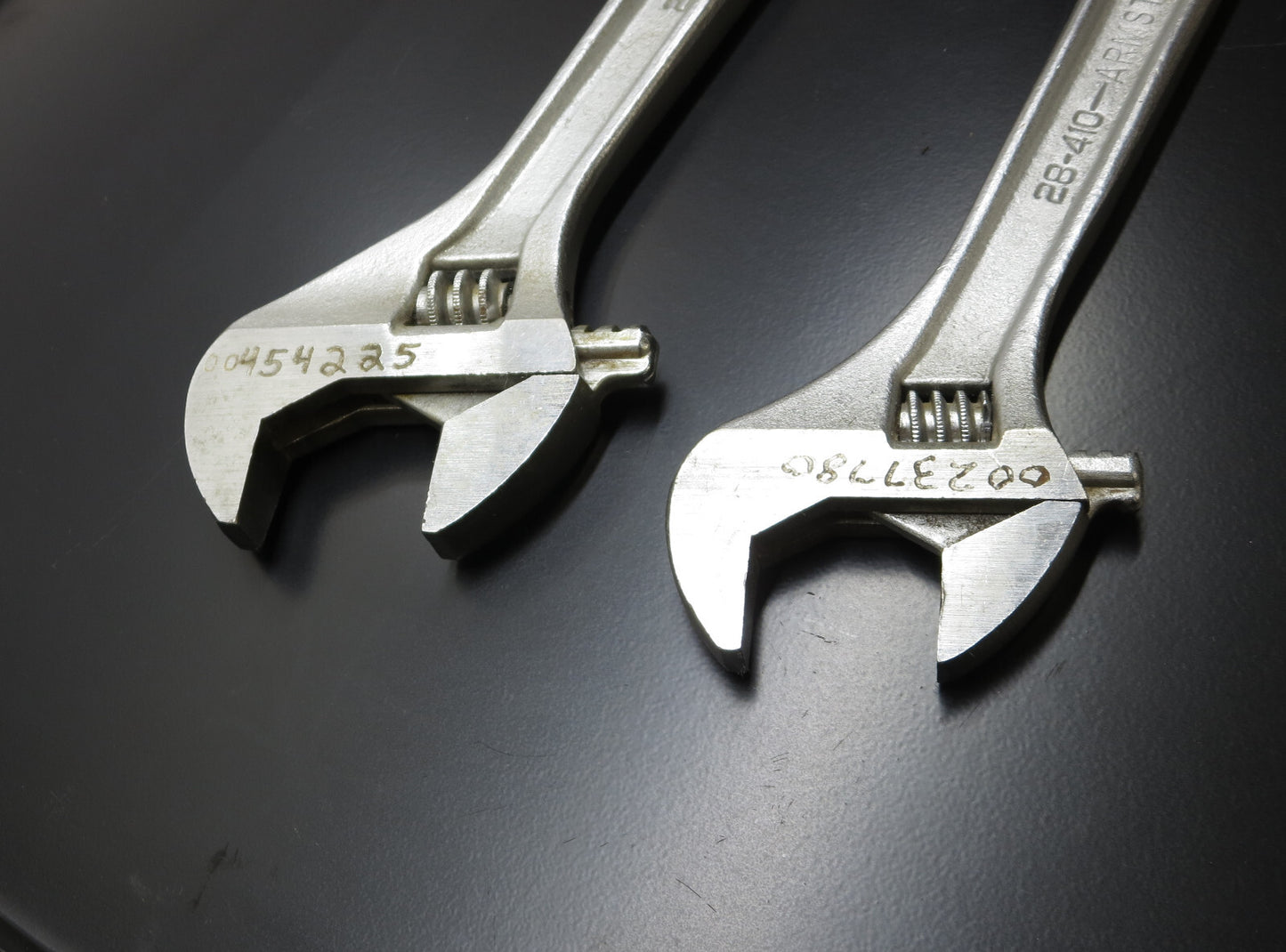 ARMSTRONG Adjustable Wrench Set 10 in. 28-410 & 12 in. 28-412 VG MADE IN USA