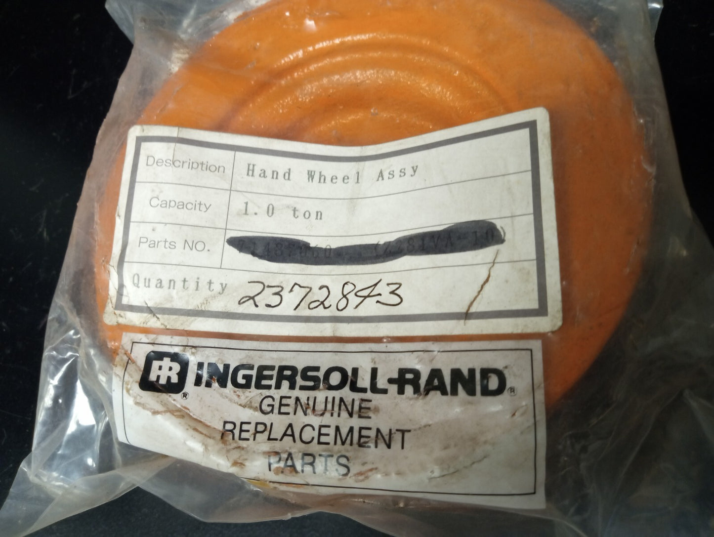 Ingersoll Rand 1 ton VL2 Chain Hoist Hand Wheel P/N 2372843