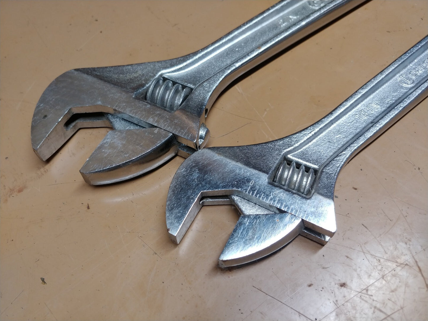 Crescent 2 PC Adjustable Wrench Set 10" & 12" Very Good Condition AC2XXVS