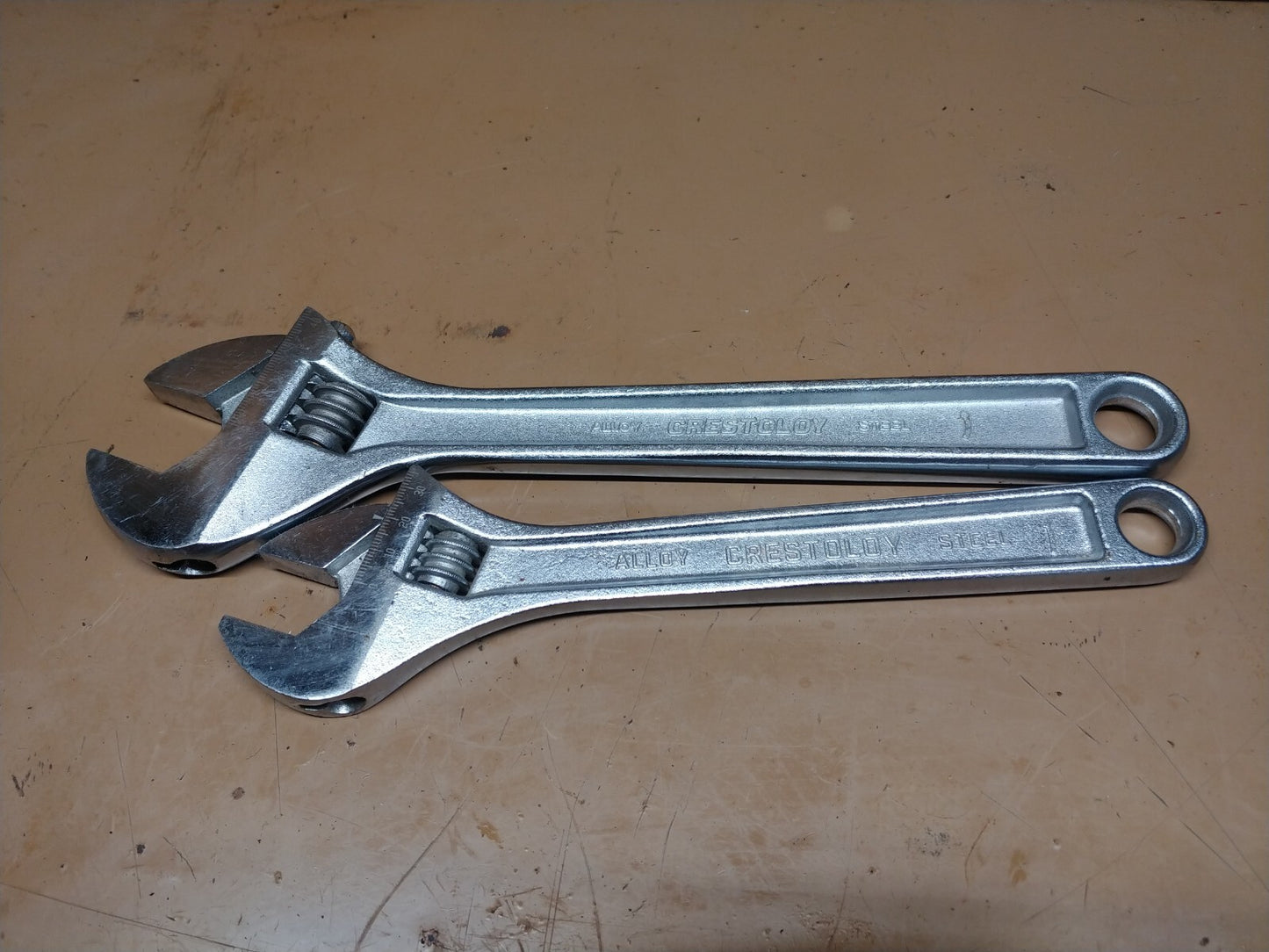 Crescent 2 PC Adjustable Wrench Set 10" & 12" Very Good Condition AC2XXVS
