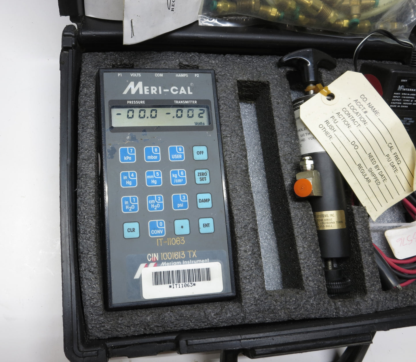 Meriam Meri Cal DP2000i Digital Manometer Calibrator Set w/ Accessories