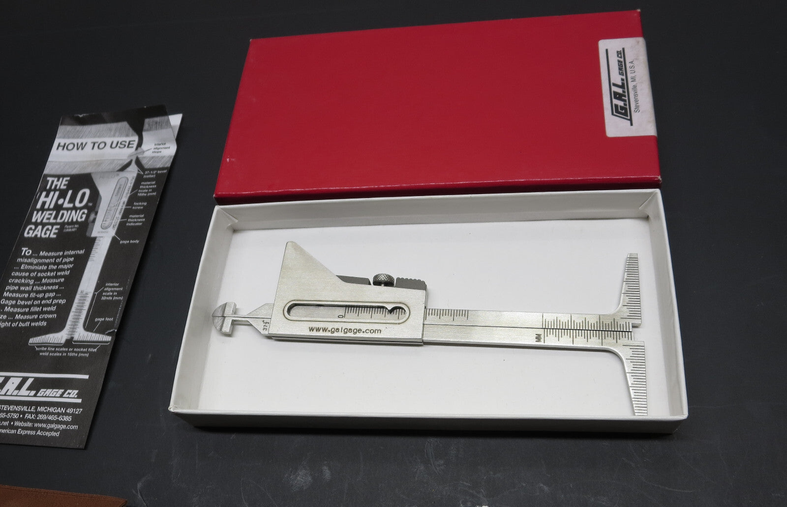 1 ea. New G.A.L. Gauge Hi-Lo Welding Guage No 1