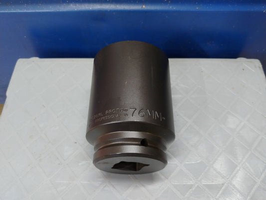 PROTO 76mm Deep Impact Socket 1-1/2 in. Drive 15076ML 6-Point New TorquePlus USA