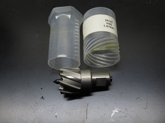 Unibor 24142 M2 HSS Annular Cutter 1-5/16" Diameter x 1" Depth 3/4" w/ Pilot Pin