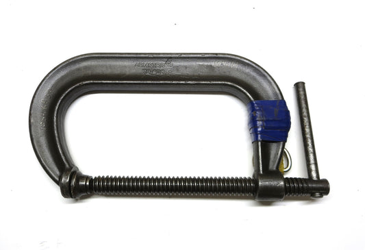 Armstrong 78-406 C-Clamp 6" Deep Throat Full Screw w/ Tool Tether Made in USA