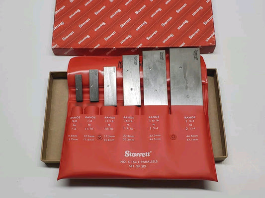 Starrett S154LZ Adjustable Parallel Set of 6  3/8" to 2-1/4" IN STOCK NOS USA