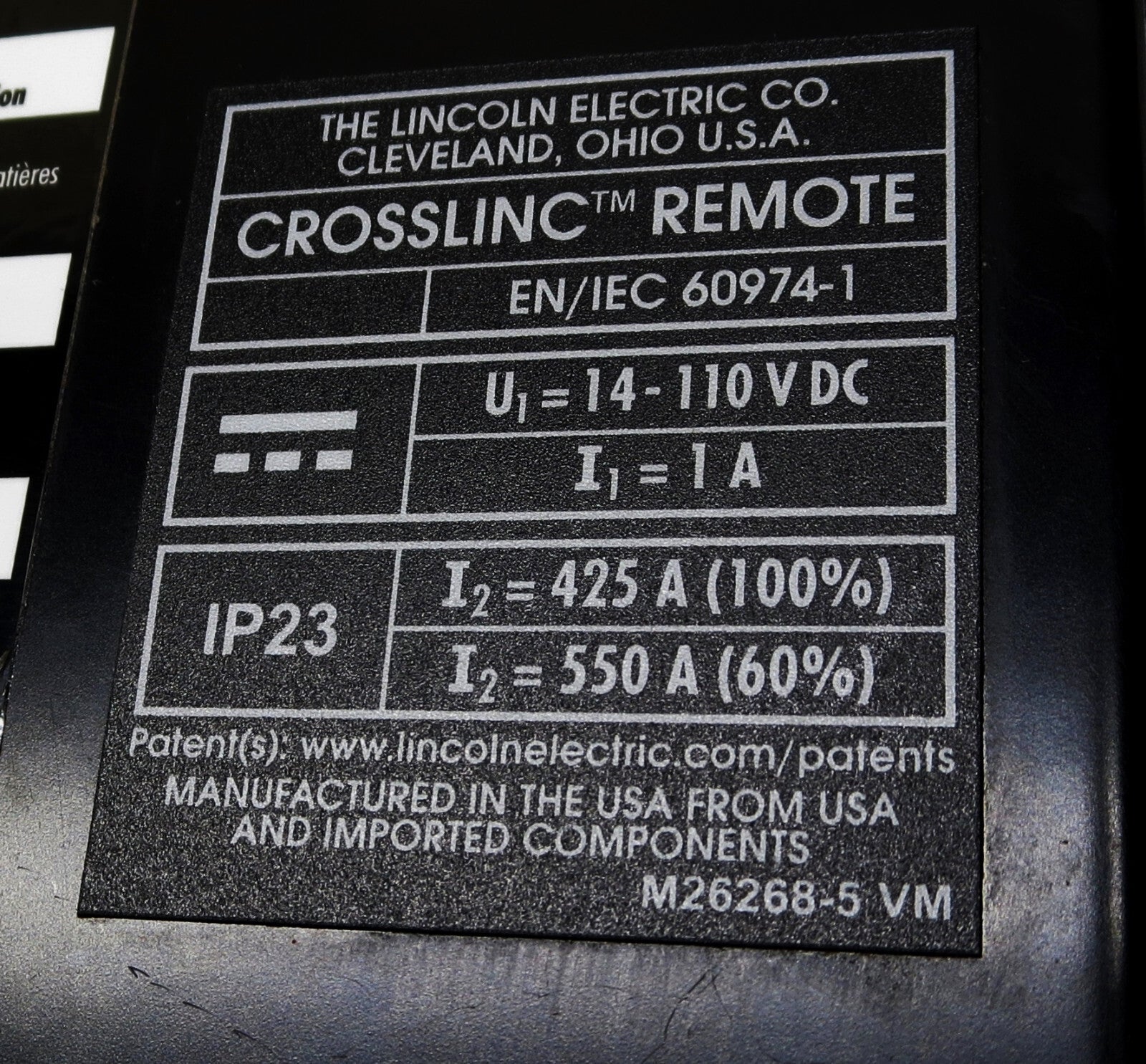 Lincoln CrossLinc Welding Remote Output Control  K4345-1 Excellent Condition USA