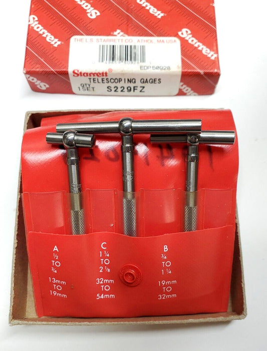 Starrett S229FZ Telescoping Gage Set New Surplus