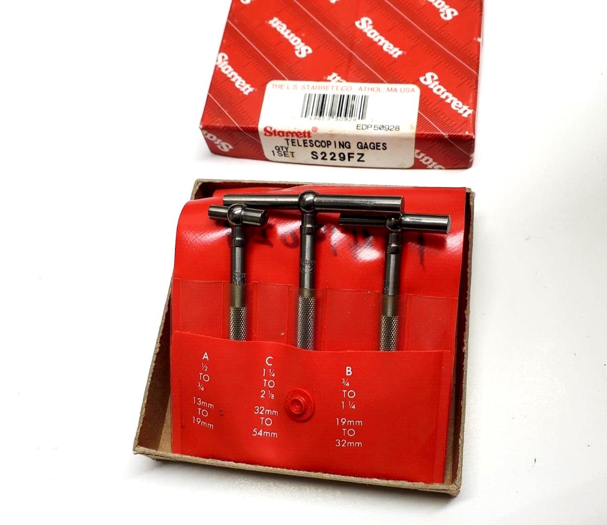 Starrett S229FZ Telescoping Gage Set New Surplus