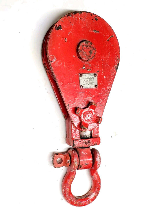 DRH Johnson Blocks 8 ton Snatch Block 8 in.  Crosby Shackle Top. Made In USA