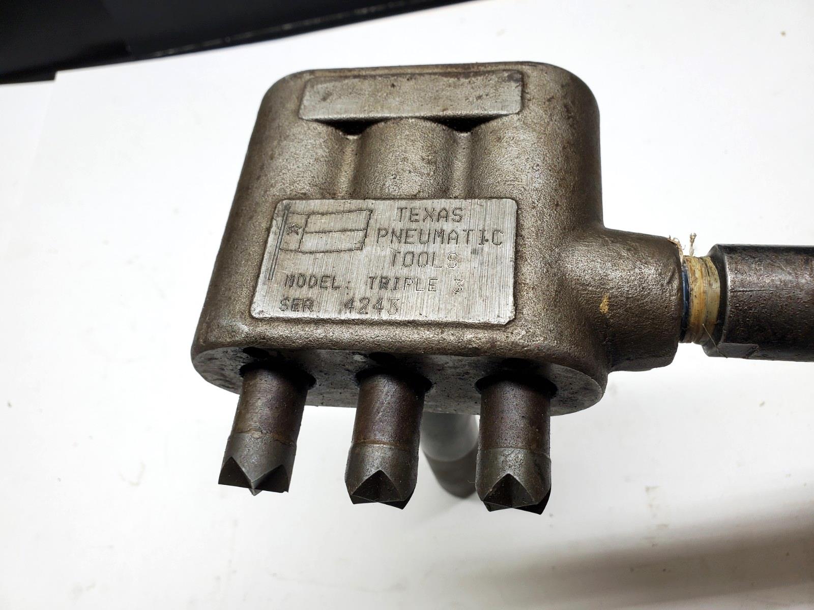 Texas Pneumatic T3 Triple Piston Scaler Scabbler S/N 4243 - Tested - Made in USA