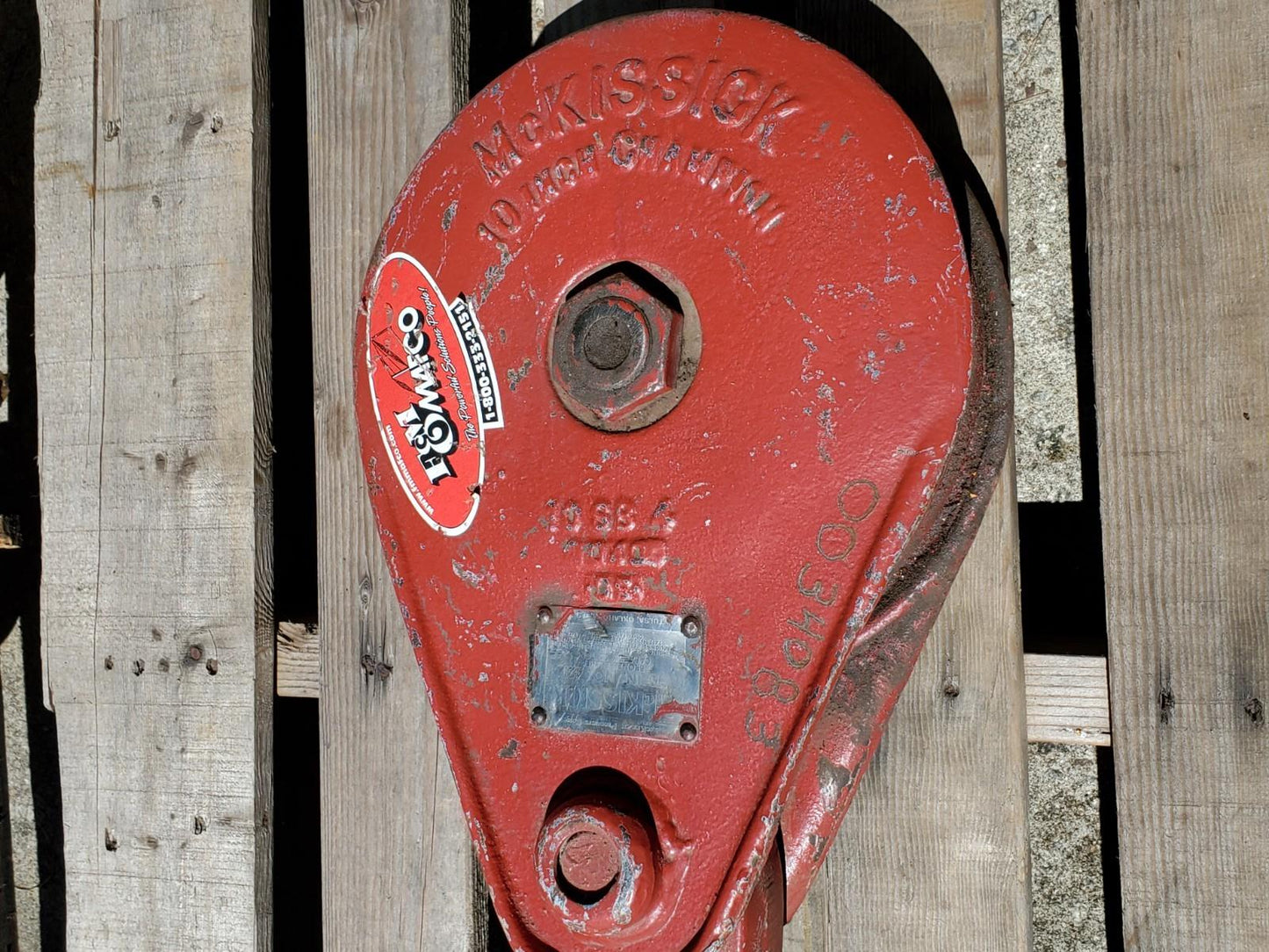 McKissick 25 Ton Snatch Block  10" BB No 421 CHAMPION (Crosby) Made In USA