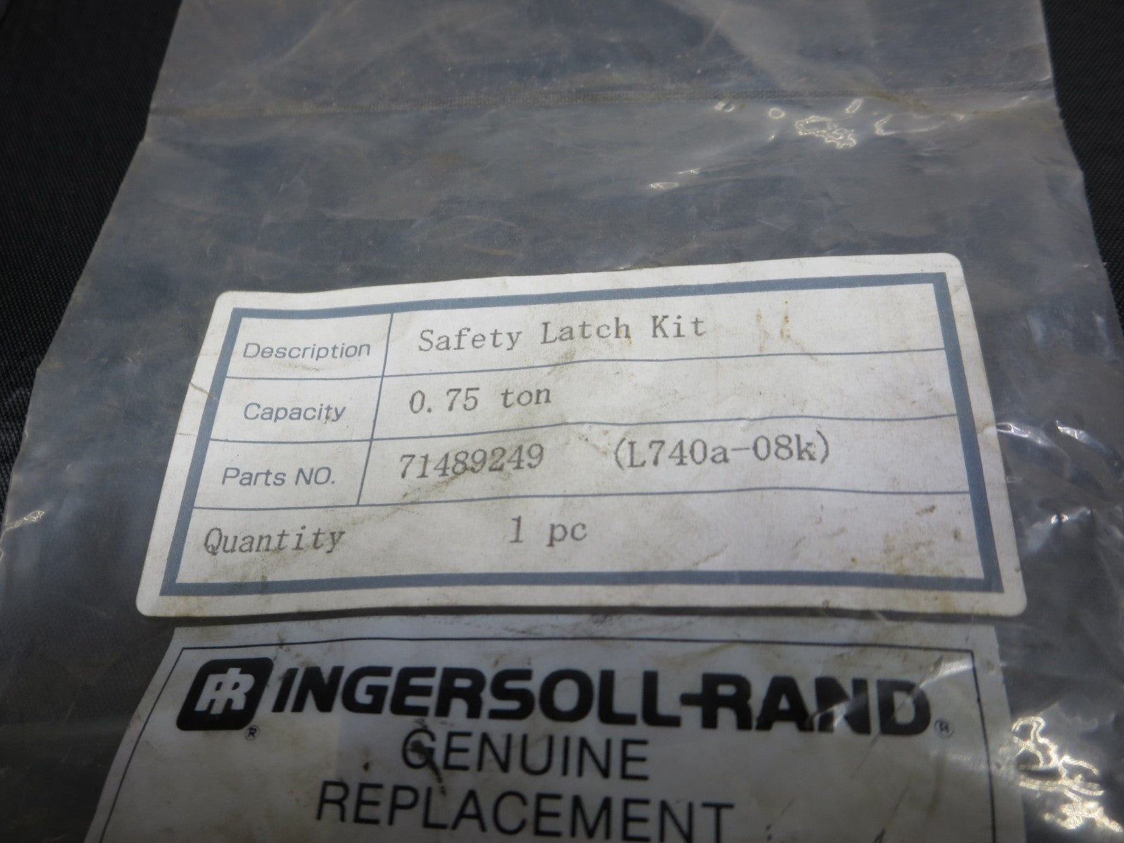 Ingersoll Rand Safety Latch Kit P/N 71489249 .75 ton Hoists (L5H Series Hoists)