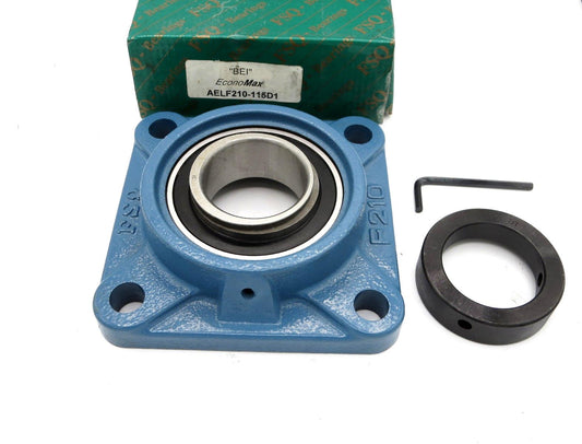FSQ AELF210-115D1 Ball Bearing Flange Unit 1-15/16 in. Shaft 4-Bolt Taiwan