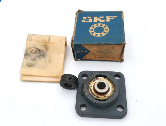 FYA008C SKF 4 Bolt Flange Bearing FYA 008 C w/ Collar & Instructions F4B 201-TF