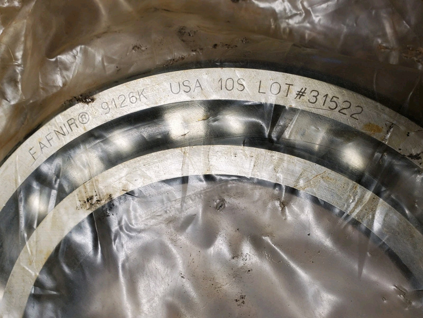 9126K Fafnir New Single Row Ball Bearing Lot # 31522 New In Plastic