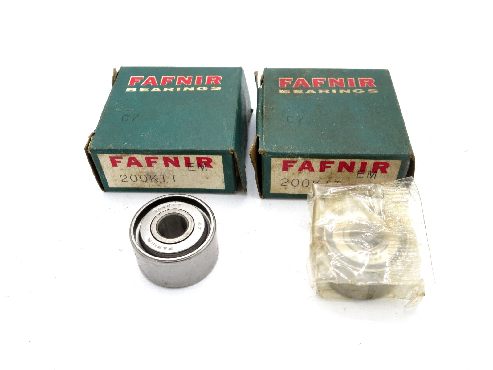 200KTT LOT OF (2) FAFNIR DEEP GROOVE BALL BEARING 200 KTT C7