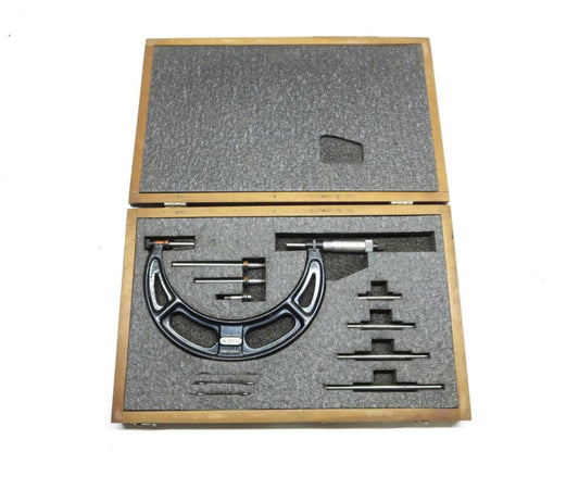 Starrett 224 2" - 6" Interchangeable Anvil Micrometer Set