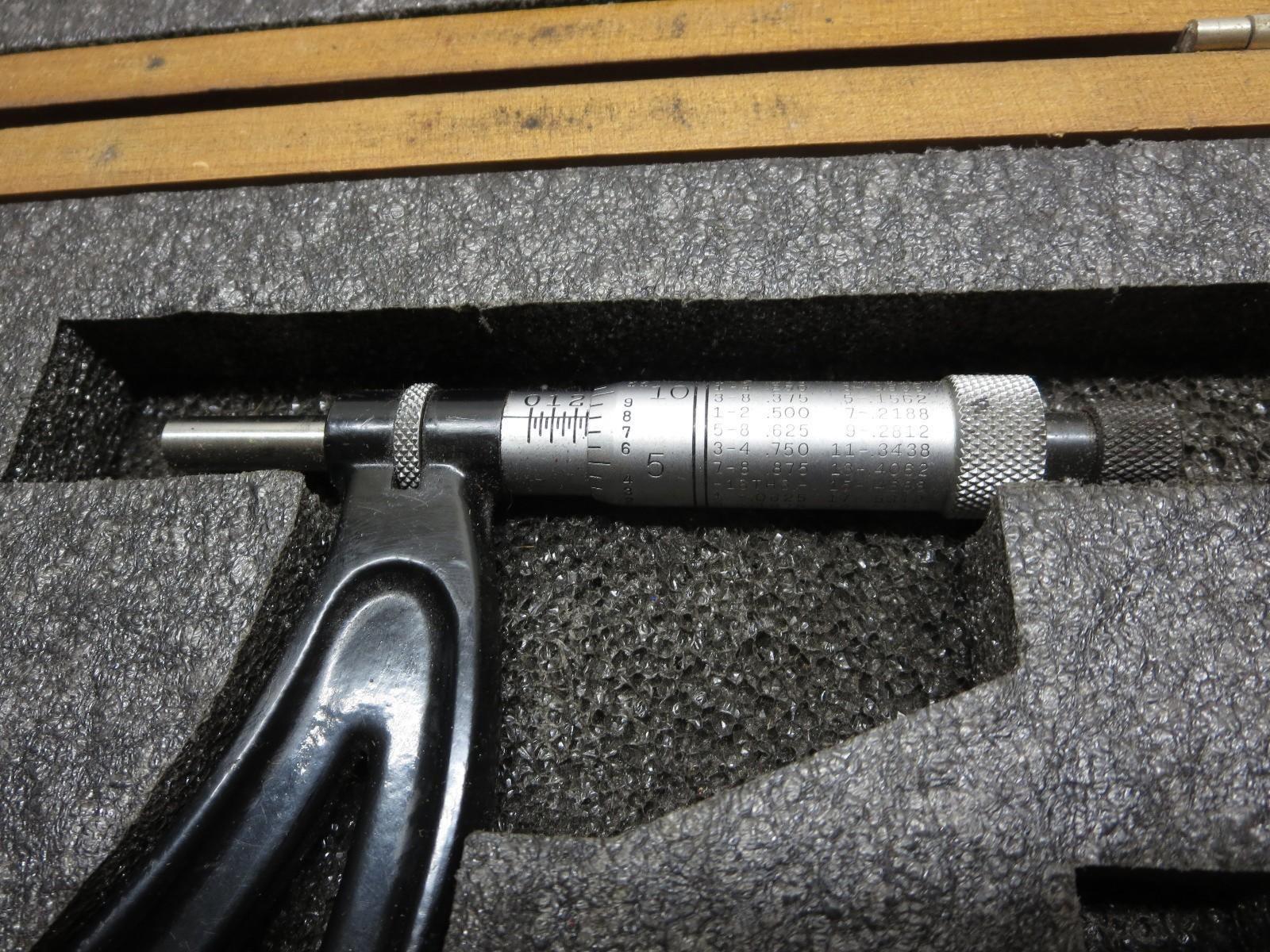 Starrett 224 2" - 6" Interchangeable Anvil Micrometer Set