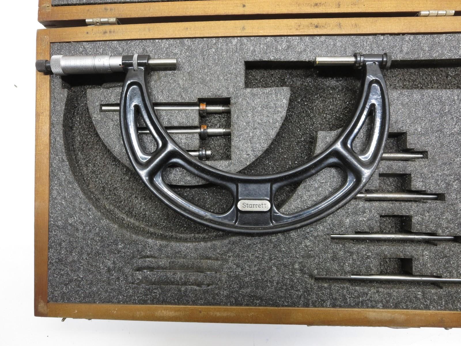 Starrett 224 2" - 6" Interchangeable Anvil Micrometer Set