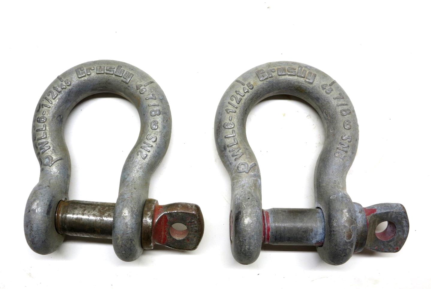 LOT OF 2 Crosby 7/8 in. Screw Pin Anchor Shackle 6-1/2 Ton 1018516 G-209 Canada