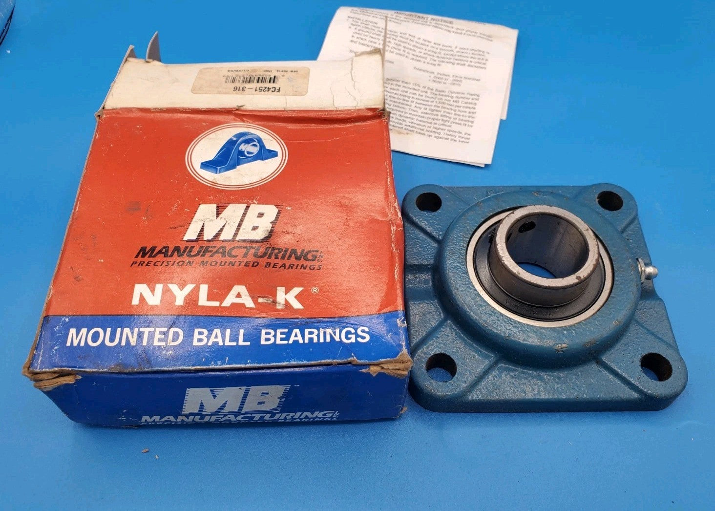 MB MANUFACTURING FC4251-316 BEARING PAT'D USA 1-3/16"