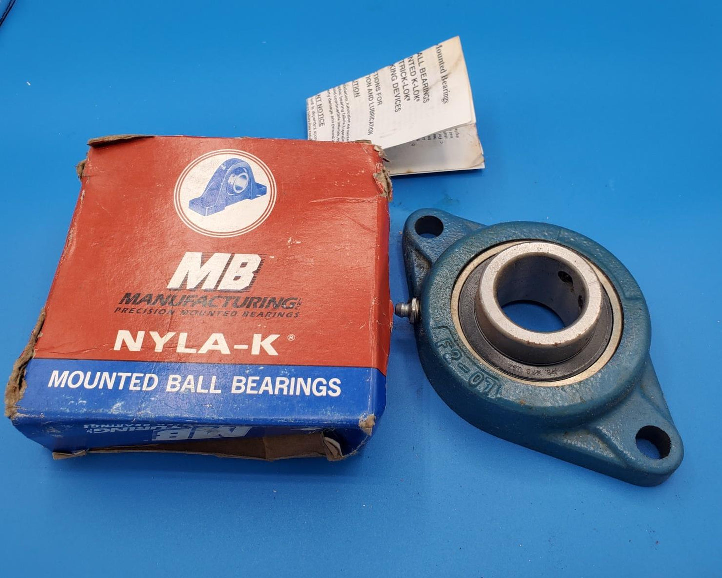 MB Manufacturing FC2 25 1 5/16 2-Bolt Flange Bearing Pat'd USA 1-5/16"